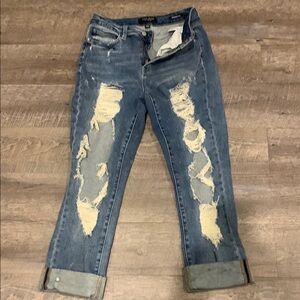 Judy Blue Straight Blue Jeans Classic Denim